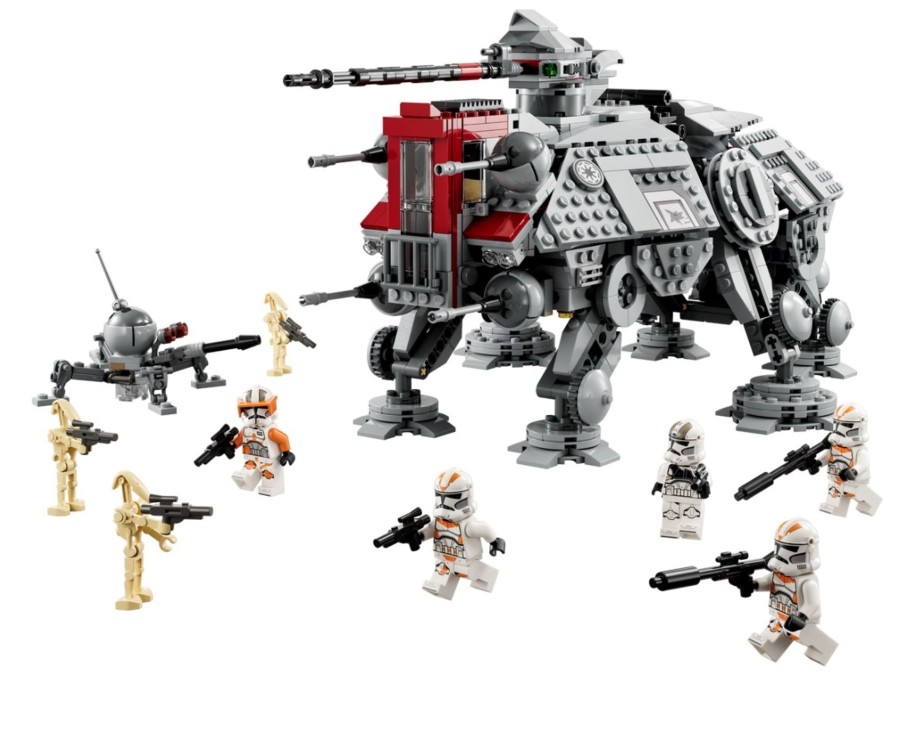 Toys Ken Black Toys | Lego 75337 Star Wars At-Te Walker Set With Droid Figures