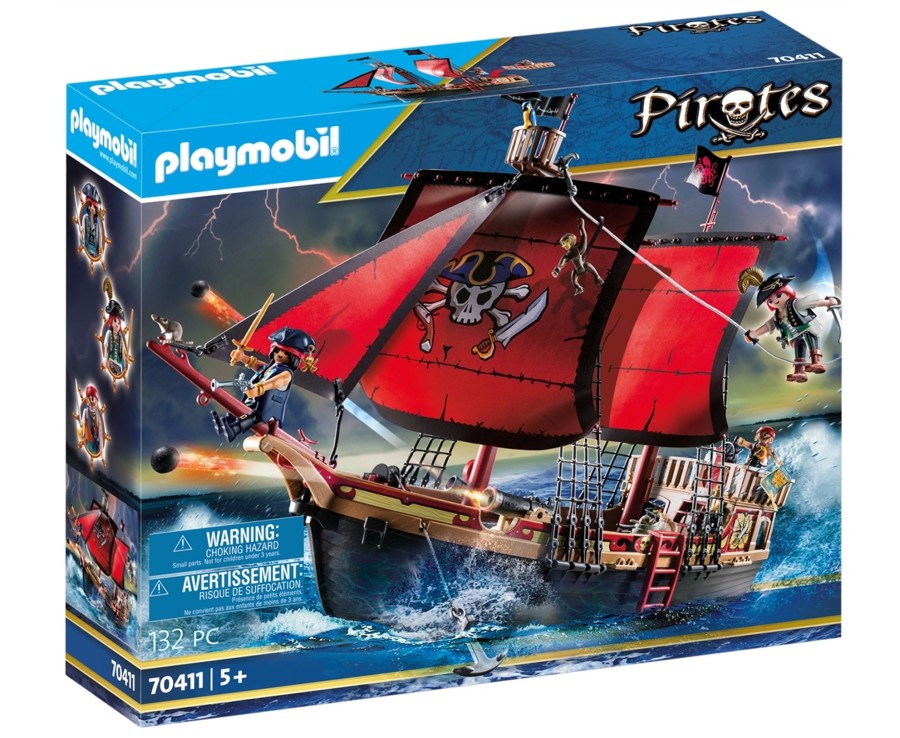 Toys Ken Black Toys | Playmobil 70411 Pirate Ship With Cannon