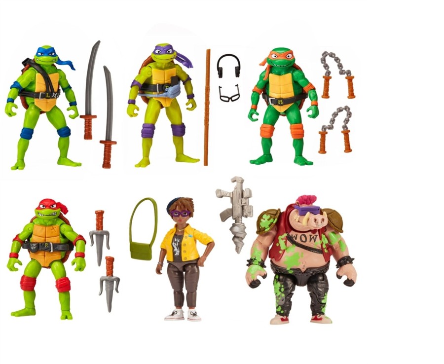 Toys Ken Black Toys | Teenage Mutant Ninja Turtles Mutant Mayhem Basic Ooze Cruisin' Figures 6 Pack