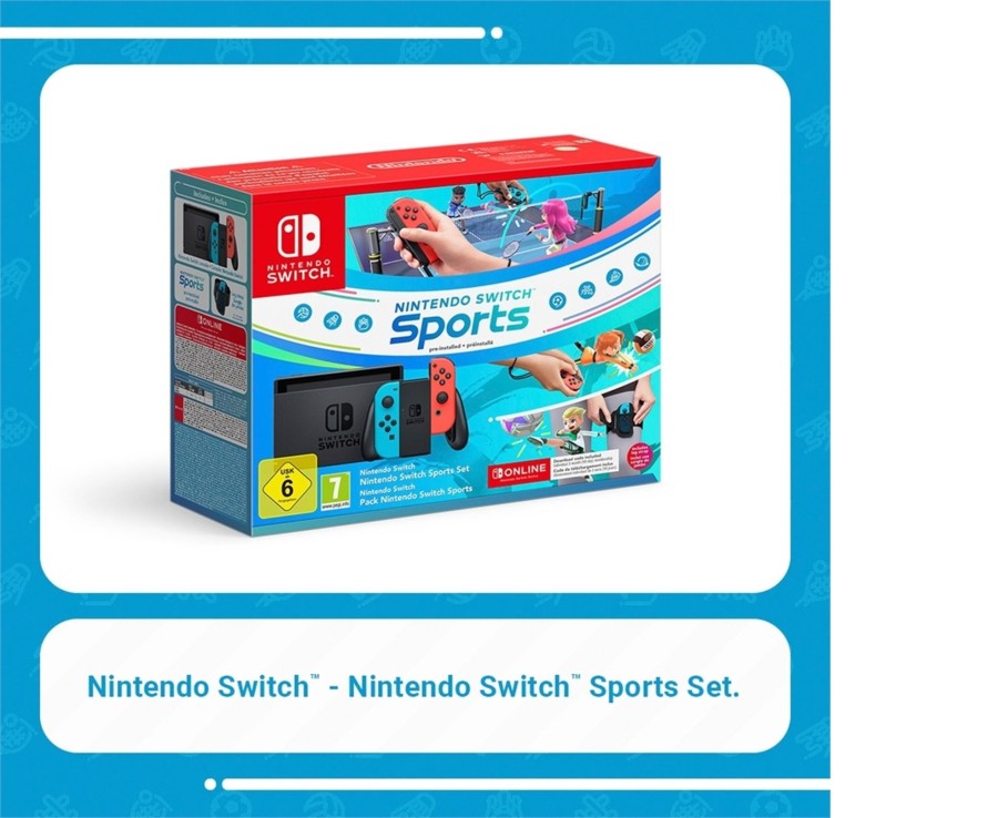 Tech & Gaming Ken Black Toys | Nintendo Switch Neon Red/Blue: Switch Sports & Nintendo Switch Online 3 Month Pack