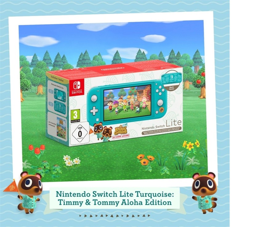 Tech & Gaming Ken Black Toys | Nintendo Switch Lite Animal Crossing: New Horizons Timmy & Tommy'S Edition