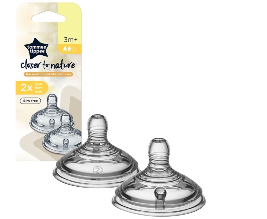 Baby Ken Black Toys | Tommee Tippee Closer To Nature Baby Bottle Teats Medium Flow 2 Pack