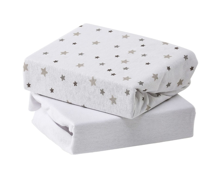 Baby Ken Black Toys | 2Pk Jersey Sheets Crib Grey Star