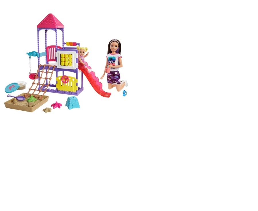 Toys Ken Black Toys | Barbie Skipper Babysitters Inc Climb 'N Explore Playground Dolls And Playset