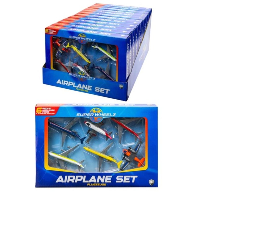 Toys Ken Black Toys | Super Wheelz 6 Pack Diecast Aeroplanes