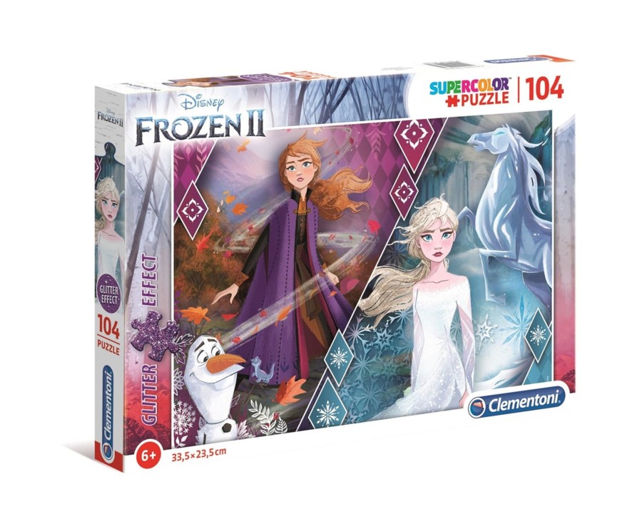 Learning & Education Ken Black Toys | Clementoni Frozen Ii 104Pc Glitter Puzzle