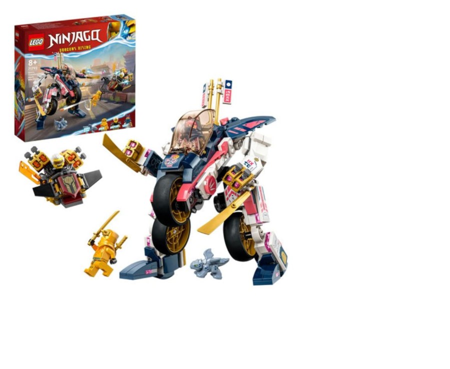 Toys Ken Black Toys | Lego® Ninjago® Sora'S Transforming Mech Bike Racer 71792 Building Toy Set (384 Pcs)