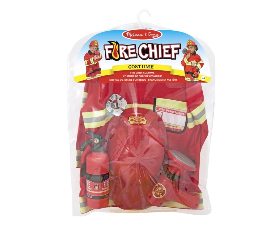 Learning & Education Ken Black Toys | Melissa & Doug Fire Chief Dress Up Costume Set