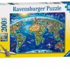 Learning & Education Ken Black Toys | Ravensburger World Landmarks Map Xxl 200 Piece Jigsaw Puzzle