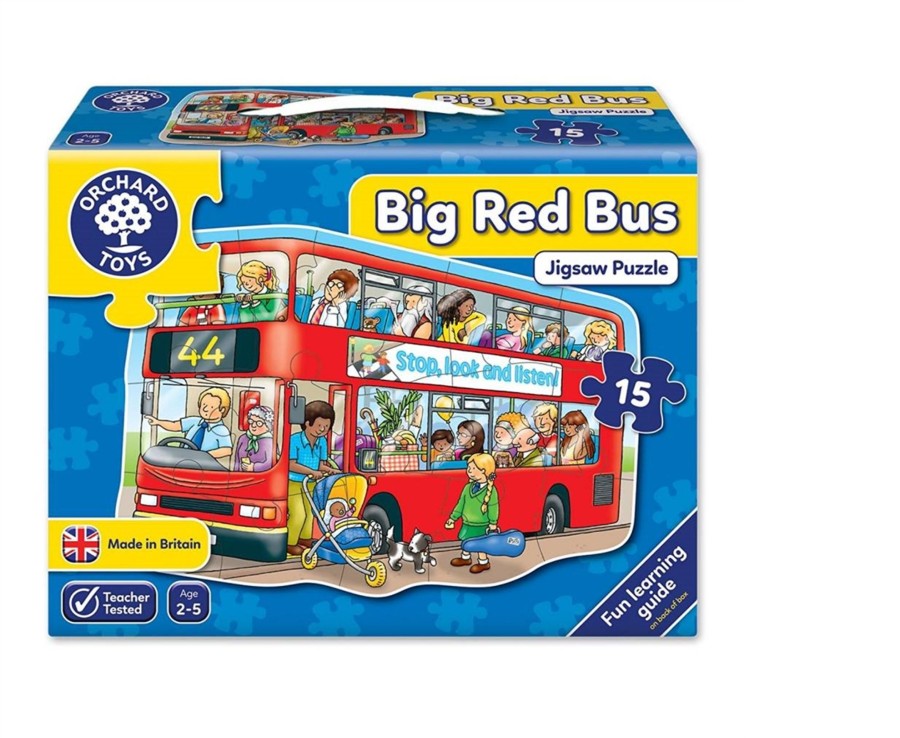 Learning & Education Ken Black Toys | Big Red Bus Jigsaw