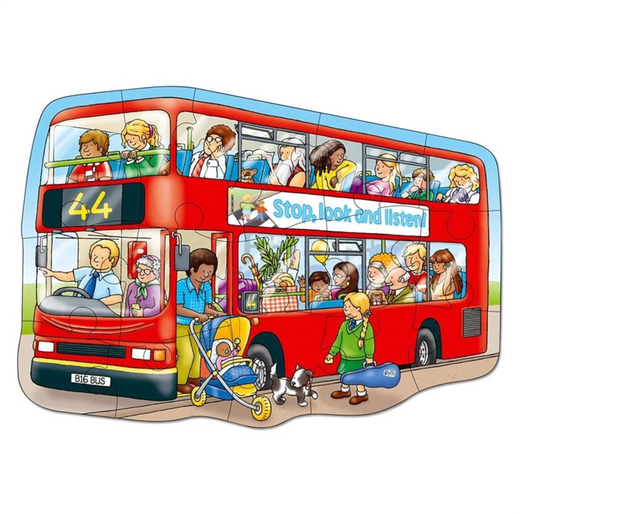 Learning & Education Ken Black Toys | Big Red Bus Jigsaw