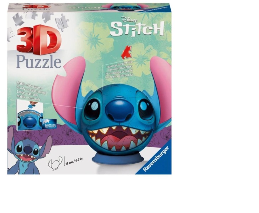 Learning & Education Ken Black Toys | Ravensburger Stitch With Ears 72 Piece 3D Jigsaw Puzzle