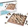 Learning & Education Ken Black Toys | Wooden Chess & Draughts Set