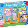 Learning & Education Ken Black Toys | Ravensburger Peppa Pig 3X 49 Piece Jigsaw Puzzles