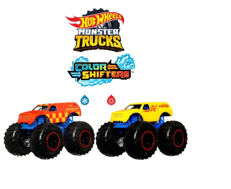 Toys Ken Black Toys | Hot Wheels Monster Trucks 1:64 Colour Shifters Vehicle Assortment