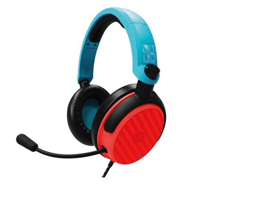 Tech & Gaming Ken Black Toys | Stealth C6-100 Gaming Headset For Xbox, Ps4/Ps5, Switch, Pc - Neon Blue/Red