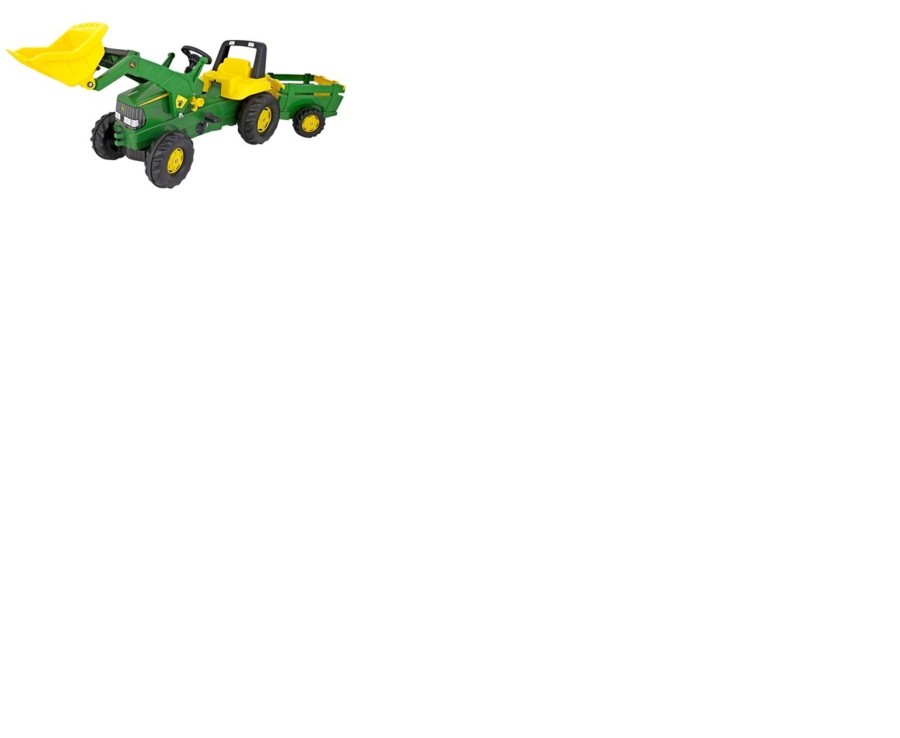 Outdoor Ken Black Toys | John Deere Large Tractor With Loader And Trailer