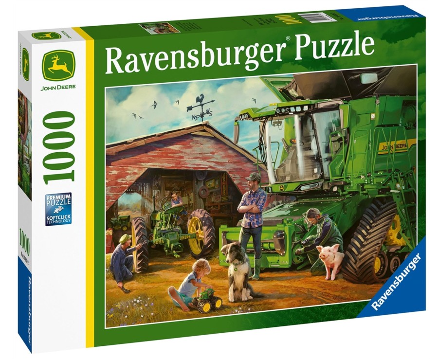 Learning & Education Ken Black Toys | Ravensburger John Deere Then & Now 1000 Piece Jigsaw Puzzle