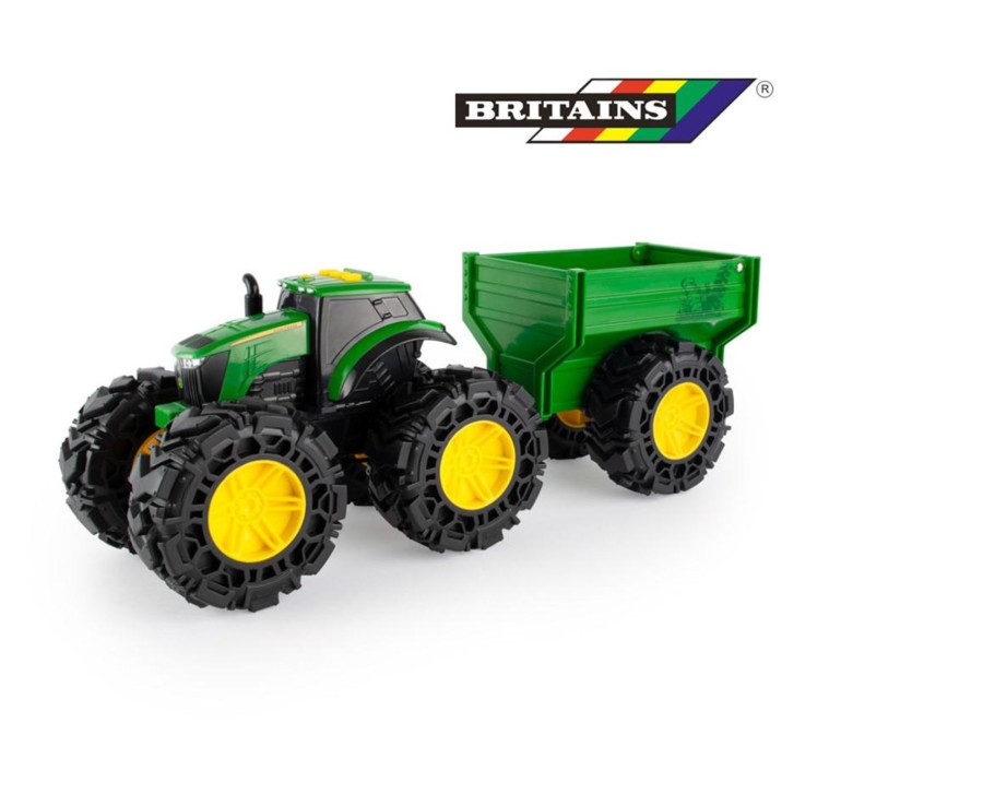 Toys Ken Black Toys | Britains - John Deere Lights & Sounds Tractor With Wagon