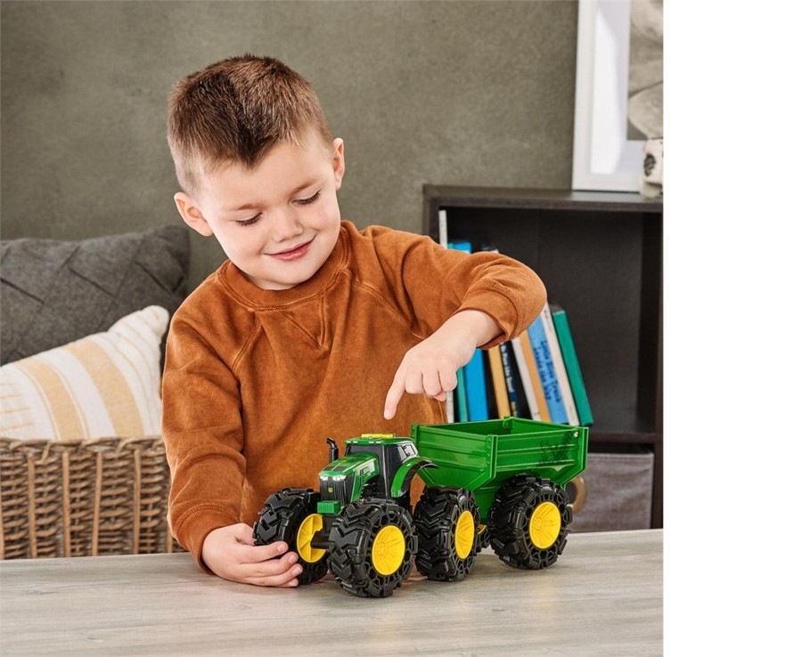 Toys Ken Black Toys | Britains - John Deere Lights & Sounds Tractor With Wagon