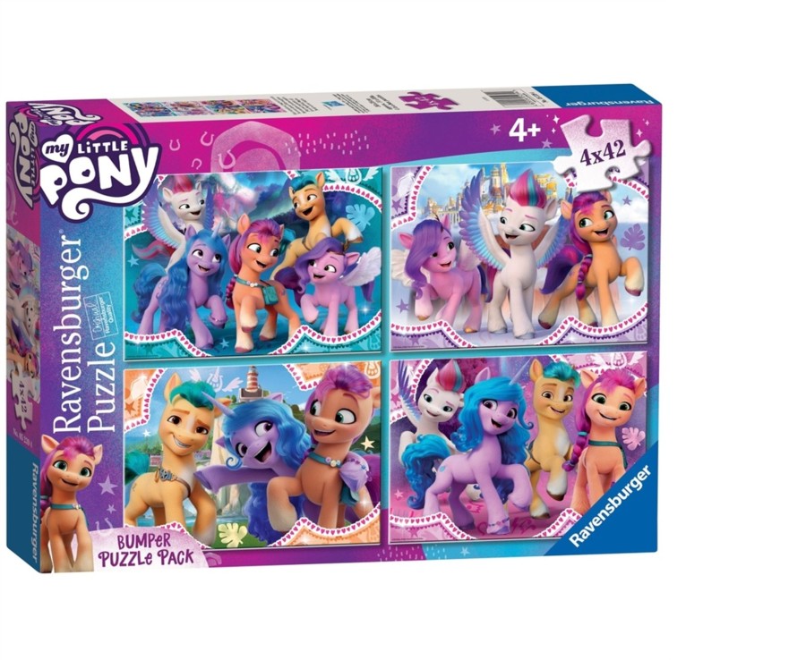 Learning & Education Ken Black Toys | Ravensburger My Little Pony Movie 2, 4X 42 Piece Jigsaw Puzzle Bumper Pack