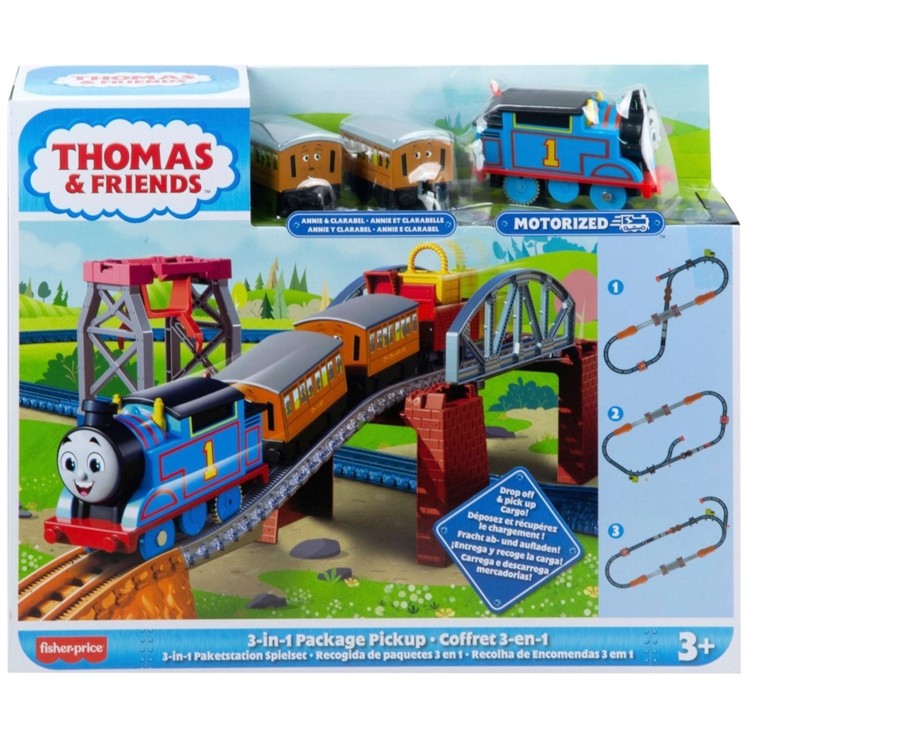 Toys Ken Black Toys | Thomas & Friends 3-In-1 Motorised Package Pickup Track Set