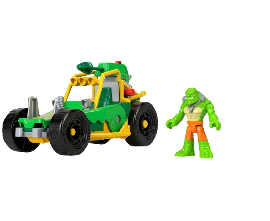 Toys Ken Black Toys | Imaginext Dc Super Friends Killer Croc Figure & Toy Car Buggy