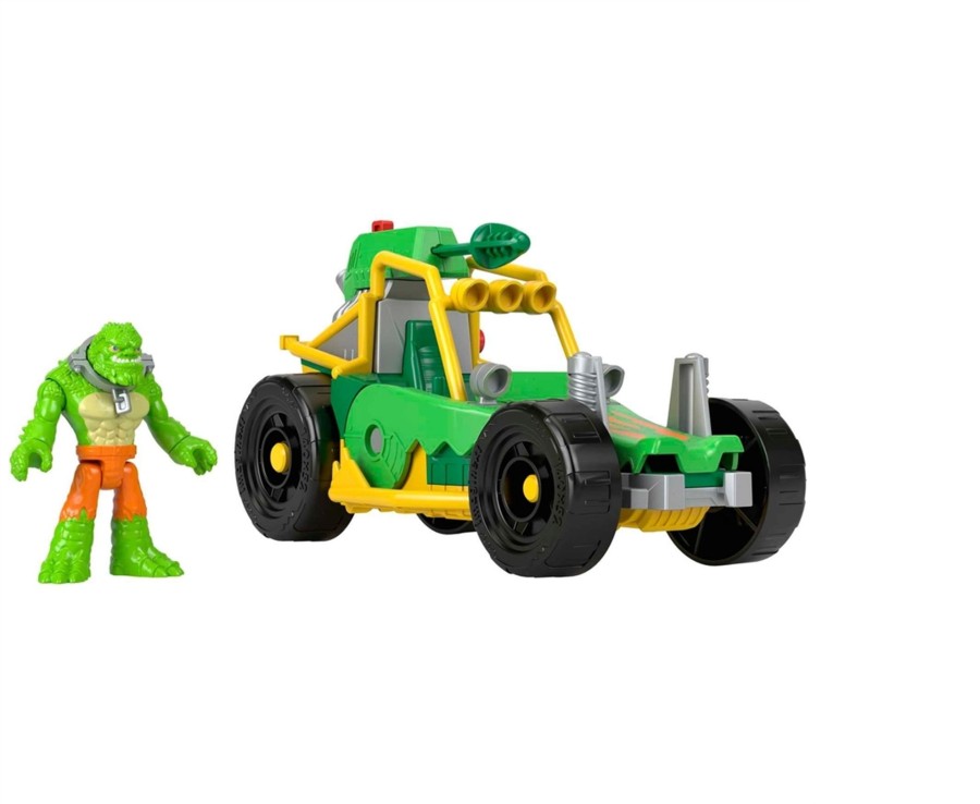 Toys Ken Black Toys | Imaginext Dc Super Friends Killer Croc Figure & Toy Car Buggy