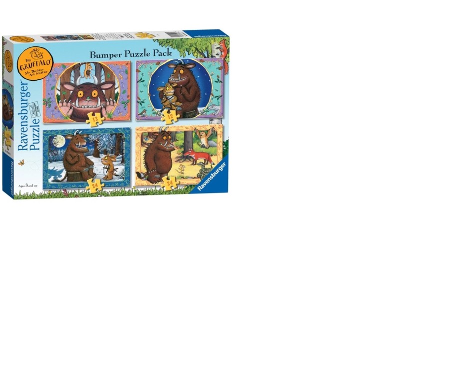 Learning & Education Ken Black Toys | Ravensburger The Gruffalo 4 Pack Jigsaw Puzzle. 2 X 12 Piece And 2 X 24 Piece Puzzles