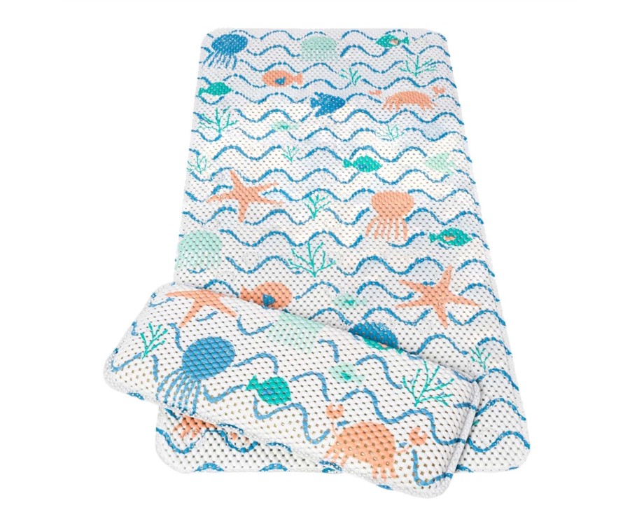 Baby Ken Black Toys | Bath Mat & Kneeling Cushion - Under The Sea (Antibac Treated)