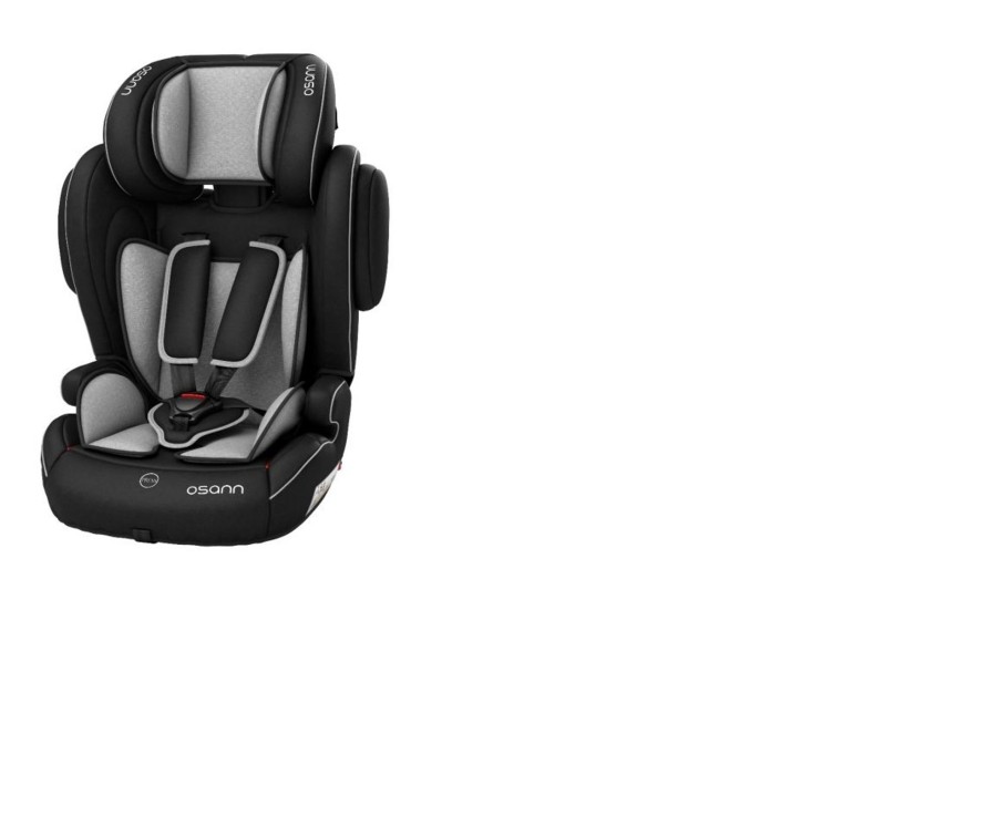 Baby Ken Black Toys | Osann Flux Isofix Group 1/2/3 Harnessed High Back Booster Car Seat, Side Impact Protection Padding &