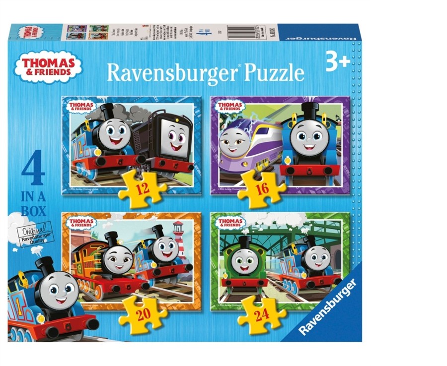 Learning & Education Ken Black Toys | Ravensburger Thomas & Friends Fun Day Out 4 In A Box (12, 16, 20, 24 Piece) Jigsaw Puzzles