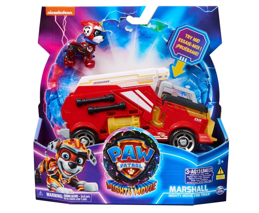 Toys Ken Black Toys | Paw Patrol: The Mighty Movie, Fire Truck Toy With Marshall