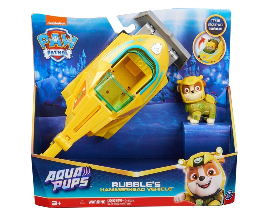 Toys Ken Black Toys | Paw Patrol Aqua Pups - Rubble'S Hammerhead Shark