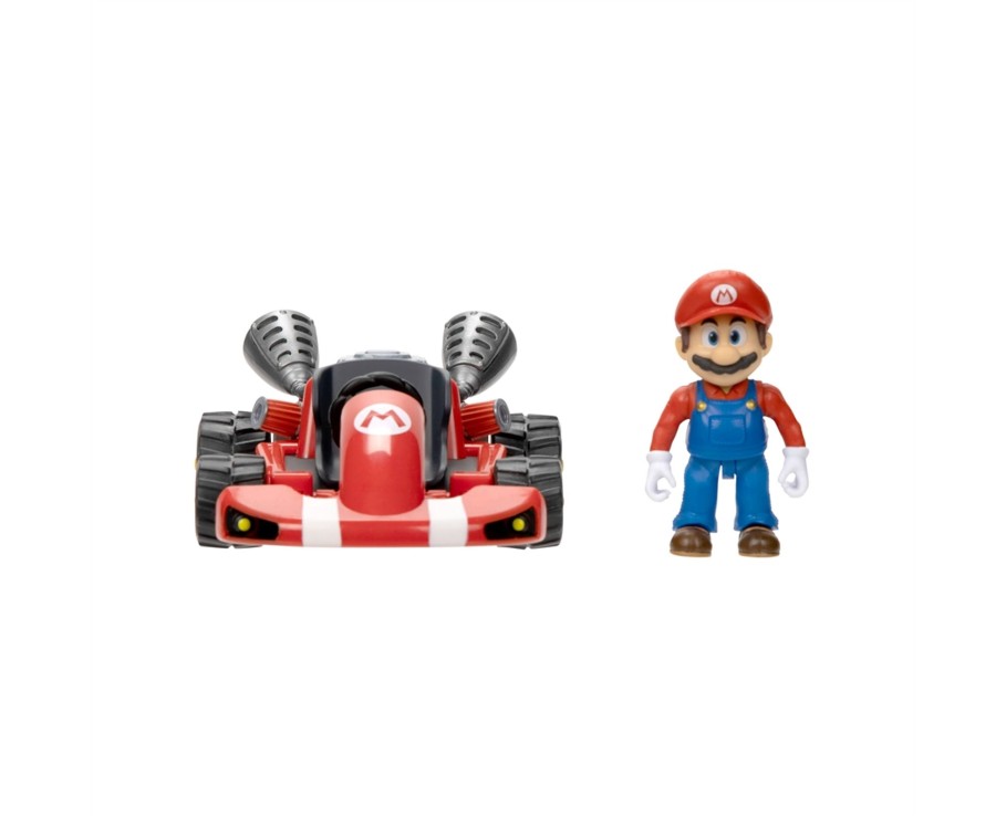 Toys Ken Black Toys | Super Mario Movie 2.5" Mario Figure With Kart