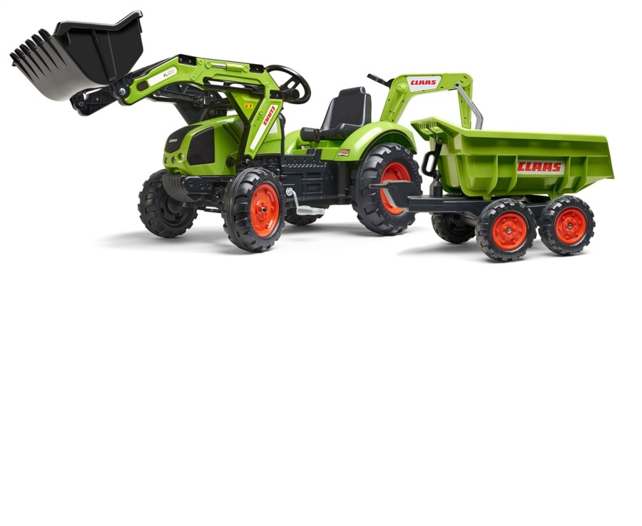 Outdoor Ken Black Toys | Claas Backhoe With Excavator And Maxi Tilt Trailer