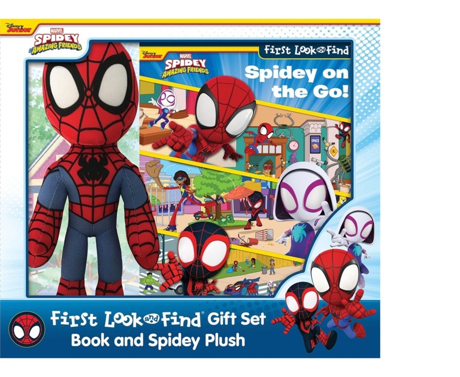 Learning & Education Ken Black Toys | Marvel Spidey And His Amazing Friends Book And Plush Boxset