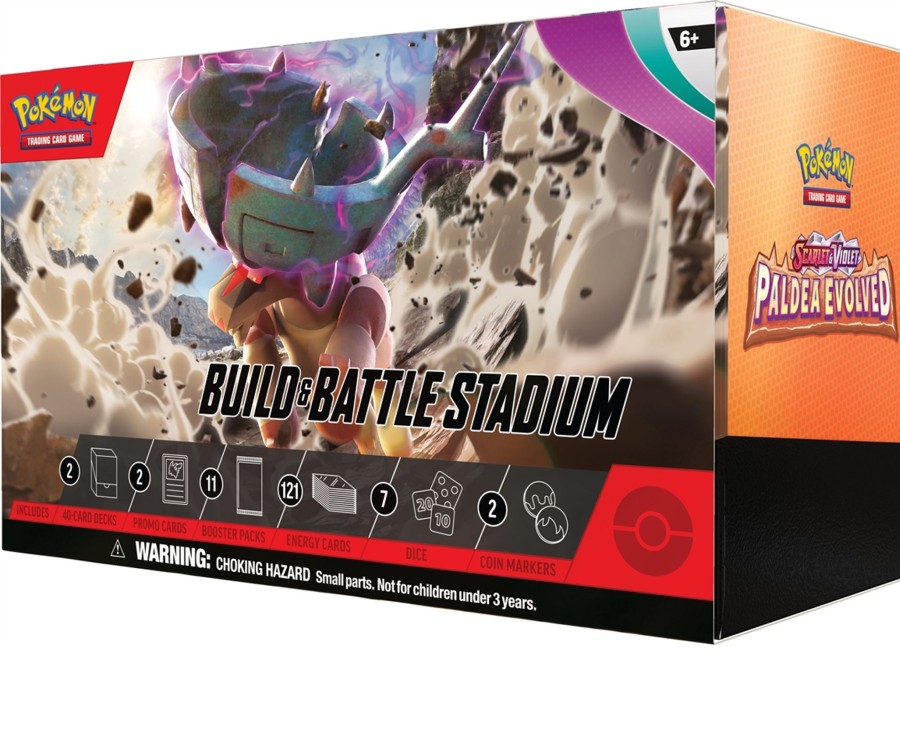 Toys Ken Black Toys | Pokemon Tcg: Scarlet & Violet 2 Paldea Evolved Build And Battle Stadium Box