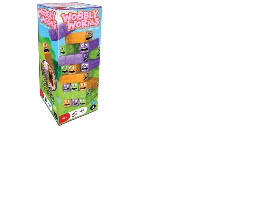 Learning & Education Ken Black Toys | Wobbly Worms - Tower Balancing Game