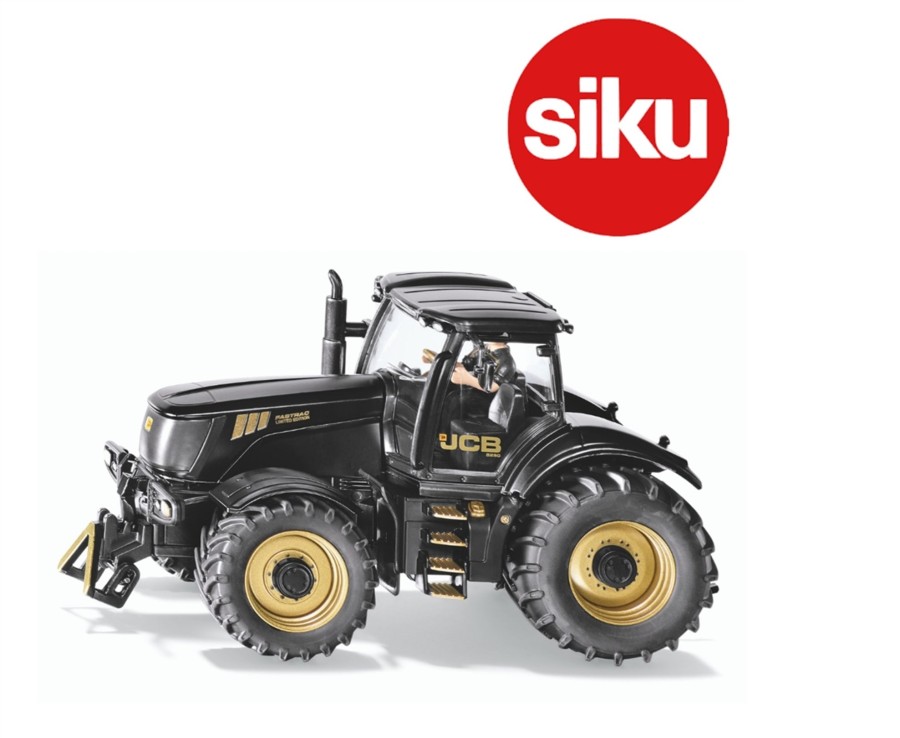 Toys Ken Black Toys | Siku 1: 32 Gold & Black Jcb 850 Tractor With Driver 3267