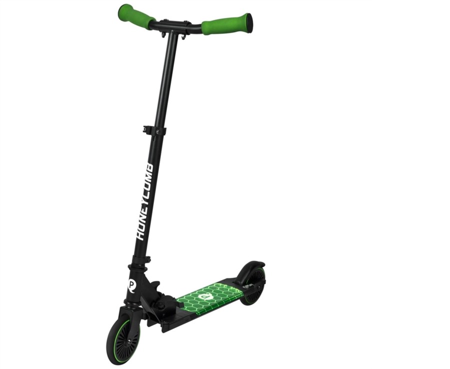 Outdoor Ken Black Toys | Q Play Honeycomb Folding Scooter Green