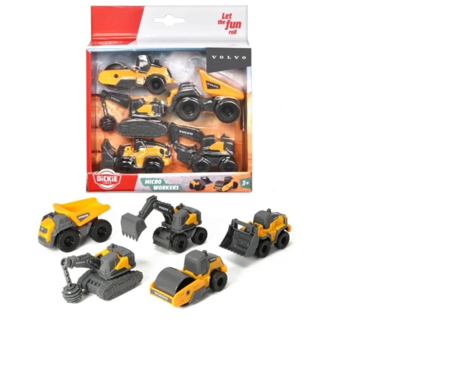 Toys Ken Black Toys | Volvo Micro Workers Construction 5 Pack