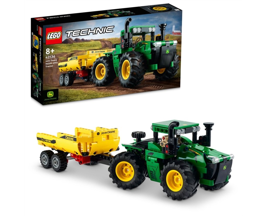 Toys Ken Black Toys | Lego® Technic John Deere 9620R 4Wd Tractor 42136 Model Building Kit (390 Pieces)