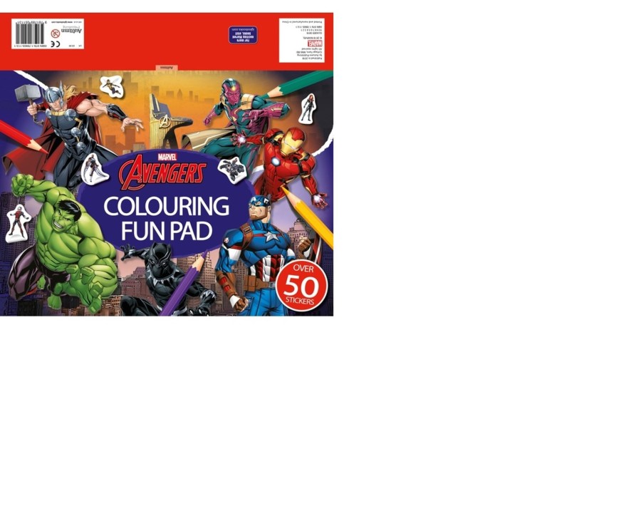 Learning & Education Ken Black Toys | Giant Colour Me Pad Marvel - Marvel Avengers Colouring Fun Pad