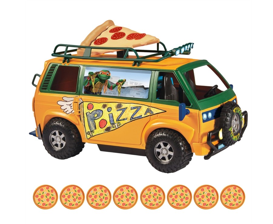 Toys Ken Black Toys | Tmnt Mutant Mayhem Pizza Fire Delivery Van