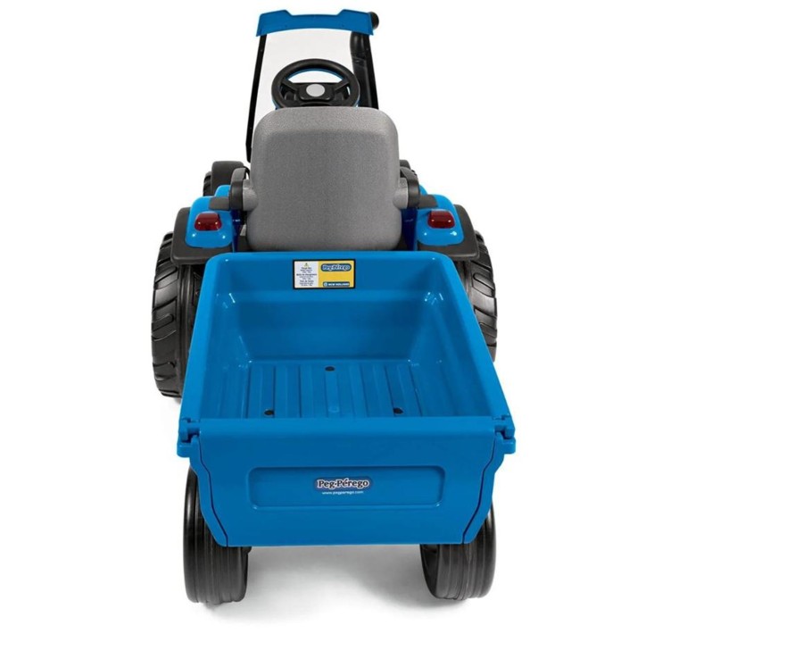 Outdoor Ken Black Toys | New Holland T8 12V Electric Ride On With Trailer