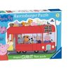 Learning & Education Ken Black Toys | Ravensburger Peppa Pig London Bus, 24 Piece Giant Shaped Floor Jigsaw Puzzle