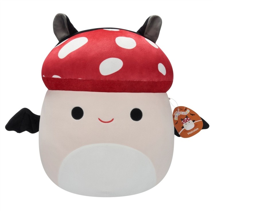 Toys Ken Black Toys | Squishmallows Halloween 40Cm Malcolm Mushroom With Bat Costume