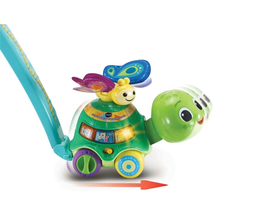 Toys Ken Black Toys | Vtech 2-In-1 Push And Discover Turtle