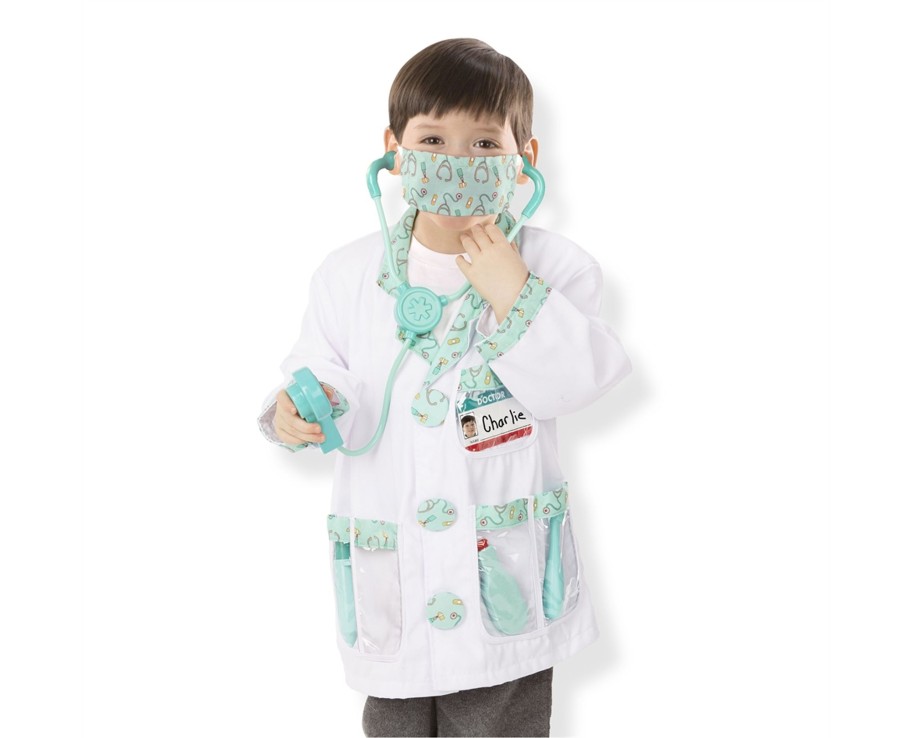 Learning & Education Ken Black Toys | Melissa & Doug Doctor Dress Up Costume Set